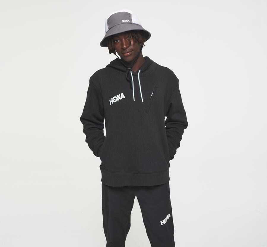 Hoka One One Hoodie Mens Black - Performance - 19235DJAB